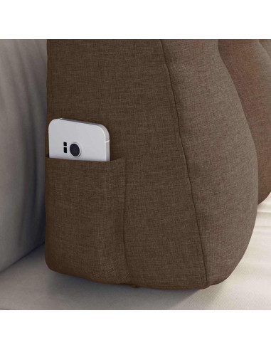 Cuscino per Schiena Marrone 80 x 24 x 50 cm Tessuto