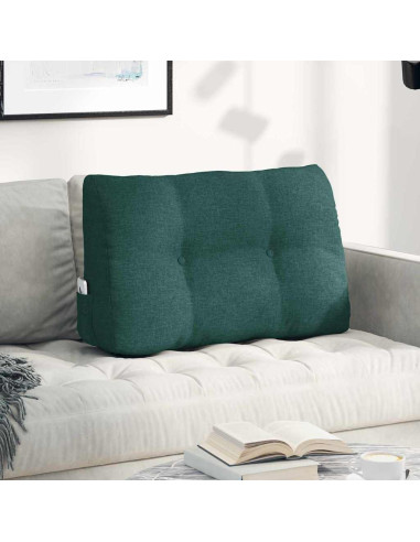 Cuscino per Schiena Verde Scuro 80 x 24 x 50 cm Tessuto