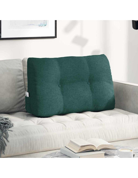 Cuscino per Schiena Verde Scuro 80 x 24 x 50 cm Tessuto