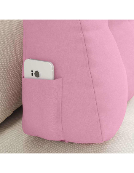 Cuscino per Schiena Rosa 80 x 24 x 50 cm Tessuto