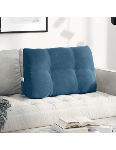 Cuscino per Schiena Blu 80 x 24 x 50 cm Velluto