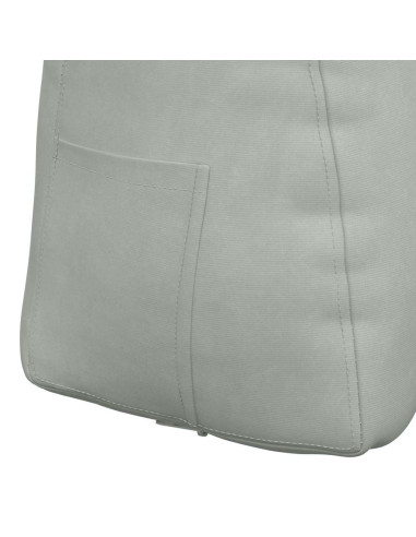 Cuscino per Schiena Grigio chiaro 80 x 24 x 50 cm Velluto