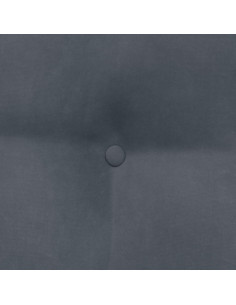 Cuscino per Schiena Grigio scuro 80 x 24 x 50 cm Velluto 2