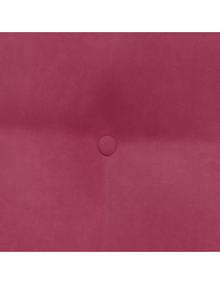 Cuscino per Schiena Rosso Vino 80 x 24 x 50 cm Velluto