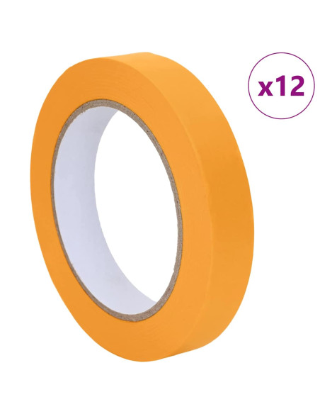 Nastri Adesivi per Pittori 12 pcs Giallo 19mm x 50m Carta