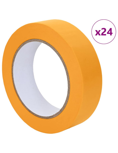 Nastri Adesivi per Pittori 24 pcs Giallo 25mm x 50m Carta