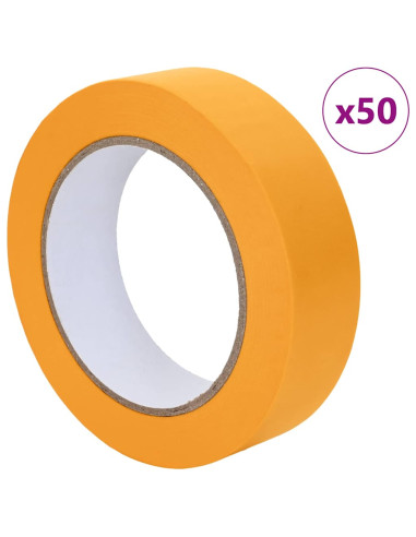 Nastri Adesivi per Pittori 50 pcs Giallo 25mm x 50m Carta