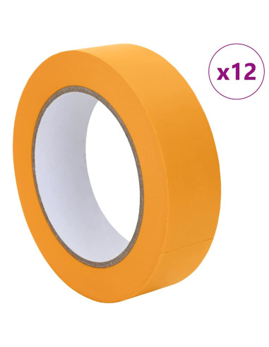 Nastri Adesivi per Pittori 12 pcs Giallo 30mm x 50m Carta