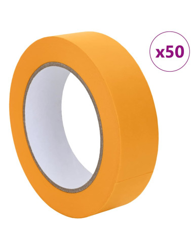 Nastri Adesivi per Pittori 50 pcs Giallo 30mm x 50m Carta