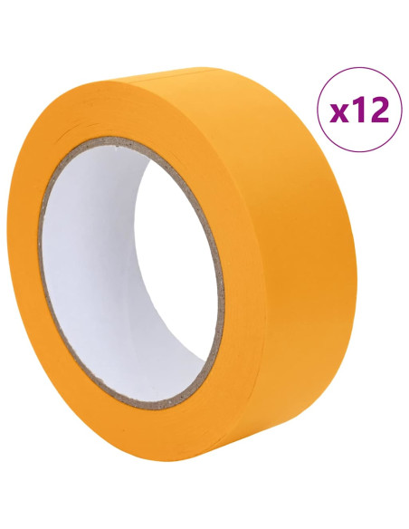 Nastri Adesivi per Pittori 12 pcs Giallo 38mm x 50m Carta