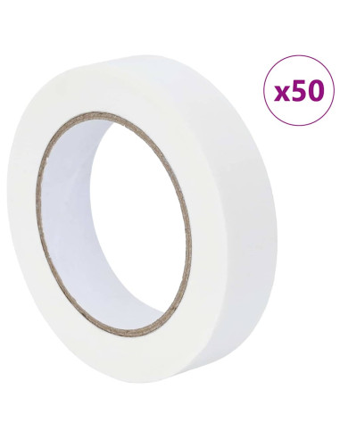 Nastri Adesivi per Pittori 50 pcs Bianco 25mm x 50m Carta