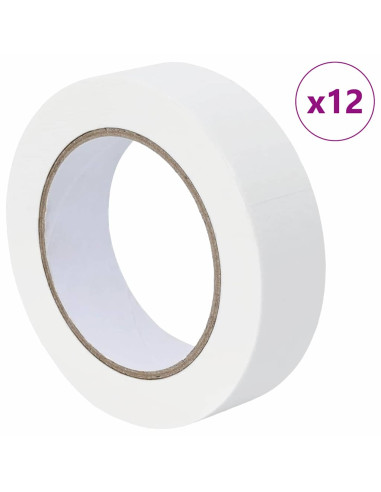 Nastri Adesivi per Pittori 12 pcs Bianco 30mm x 50m Carta