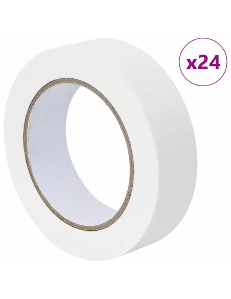 Nastri Adesivi per Pittori 24 pcs Bianco 30mm x 50m Carta