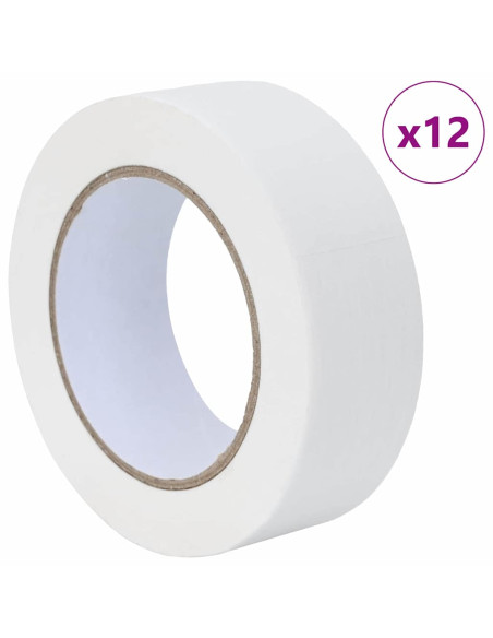 Nastri Adesivi per Pittori 12 pcs Bianco 38mm x 50m Carta