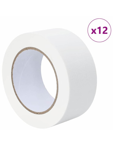 Nastri Adesivi per Pittori 12 pcs Bianco 50mm x 50m Carta