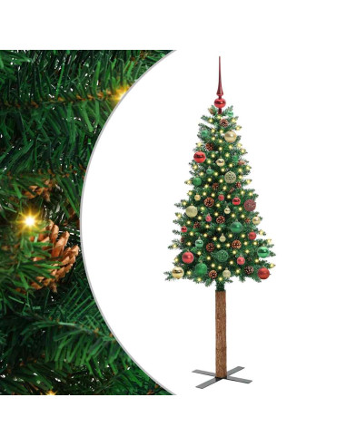Albero di Natale snodato con 150 LED con supporto Verde 150 cm