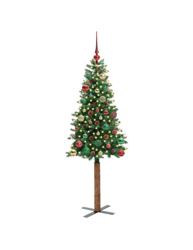 Albero di Natale snodato con 150 LED con supporto Verde 150 cm