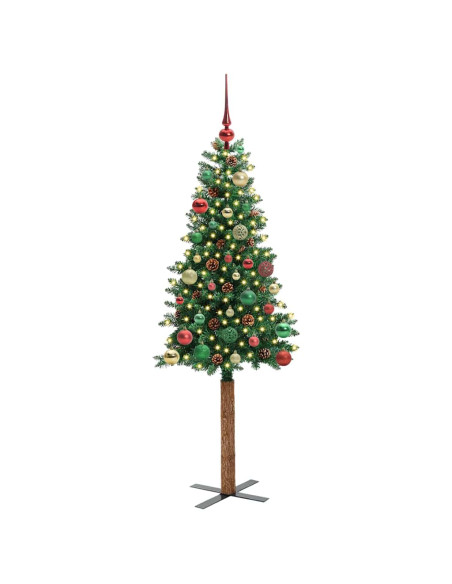 Albero di Natale snodato con 150 LED con supporto Verde 150 cm