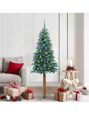 Albero di Natale snodato con 300 LED con supporto Verde 180 cm