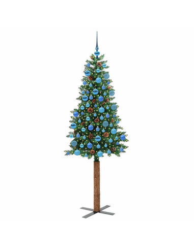 Albero di Natale snodato con 300 LED con supporto Verde 180 cm