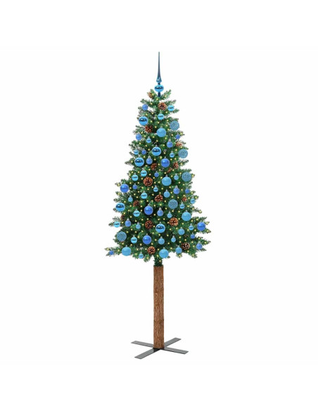 Albero di Natale snodato con 300 LED con supporto Verde 180 cm