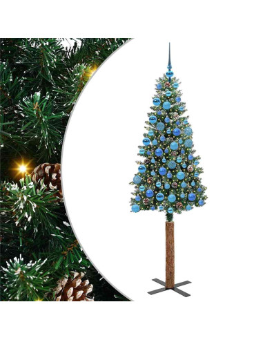Albero di Natale snodato con 300 LED Verde e Bianco 180 cm