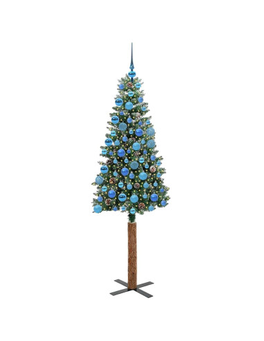 Albero di Natale snodato con 300 LED Verde e Bianco 180 cm