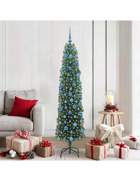 Albero di Natale artificiale con 300 LED Verde 180 cm