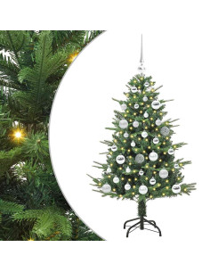 Albero di Natale Artificiale Pre-illuminato con Set di Palline 2