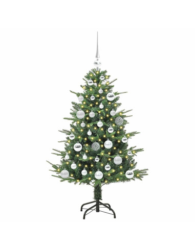 Albero di Natale Artificiale Pre-illuminato con Set di Palline