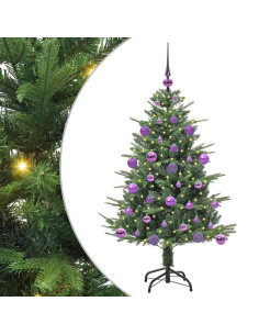 Albero di Natale Artificiale Pre-illuminato con Set di Palline 2