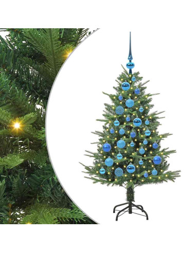 Albero di Natale Artificiale Pre-illuminato con Set di Palline