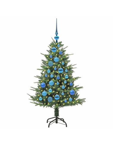 Albero di Natale artificiale preilluminato con set di palline