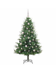 Albero di Natale artificiale preilluminato con set di palline 2