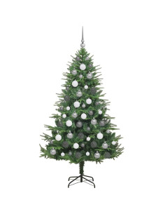 Albero di Natale artificiale preilluminato con set di palline 2