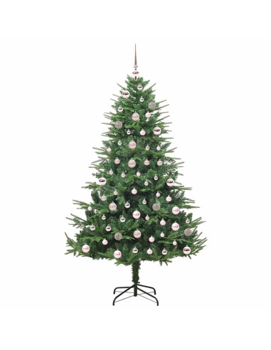 Albero di Natale artificiale preilluminato con set di palline