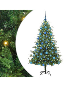 Albero di Natale Artificiale Pre-illuminato con Set di Palline 2