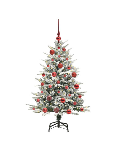 Albero di Natale Artificiale Pre-illuminato con Set di Palline