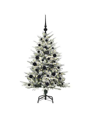 Albero di Natale artificiale preilluminato con set di palline