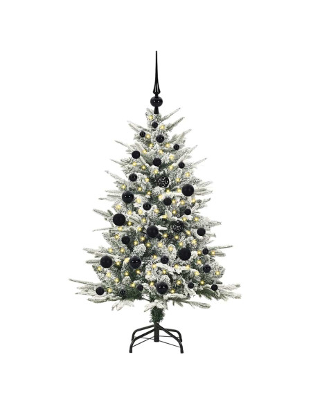 Albero di Natale artificiale preilluminato con set di palline