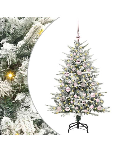 Albero di Natale artificiale preilluminato con set di palline