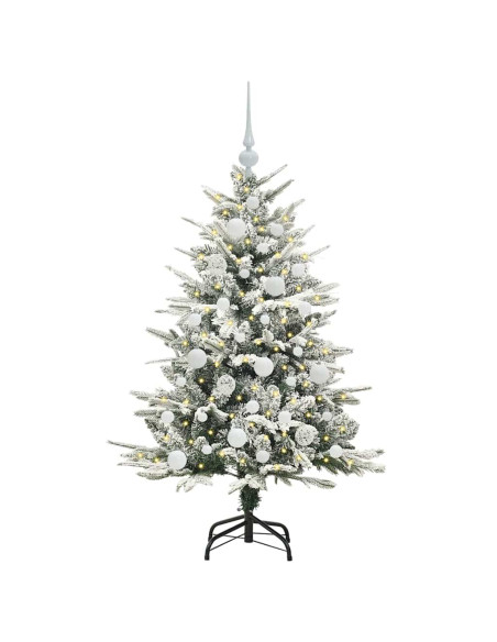 Albero di Natale Artificiale Pre-illuminato con Set di Palline