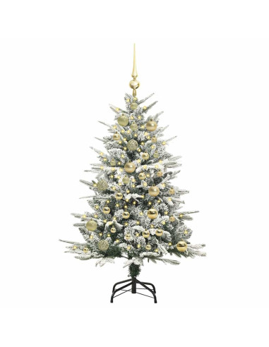 Albero di Natale Artificiale Pre-illuminato con Set di Palline