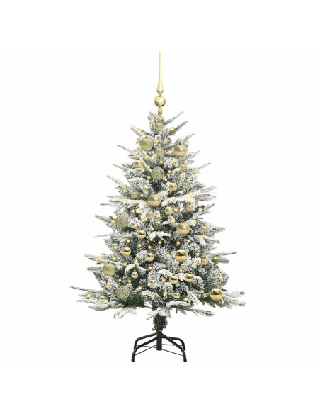 Albero di Natale Artificiale Pre-illuminato con Set di Palline