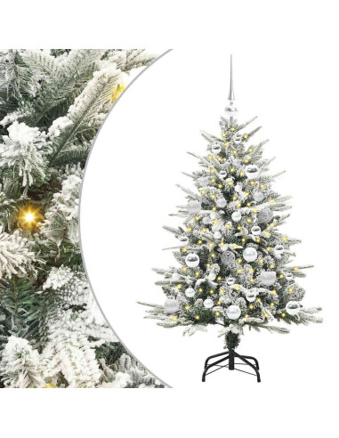 Albero di Natale Artificiale Pre-illuminato con Set di Palline