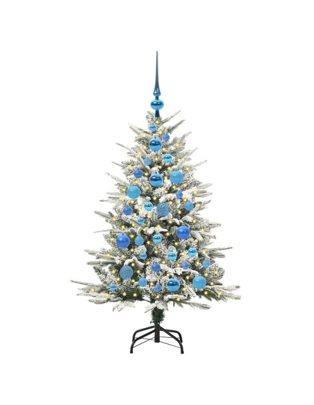 Albero di Natale artificiale preilluminato con set di palline