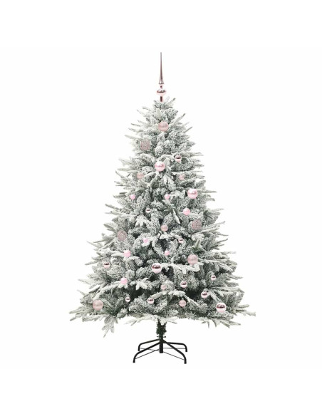 Albero di Natale artificiale pre-illuminato con set di palline