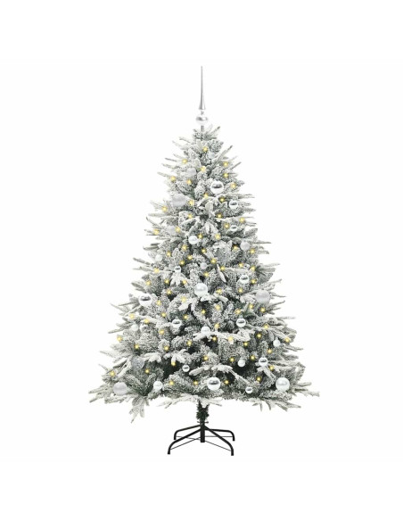 Albero di Natale artificiale preilluminato con set di palline