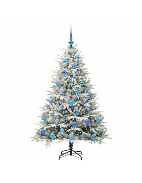Albero di Natale artificiale preilluminato con set di palline