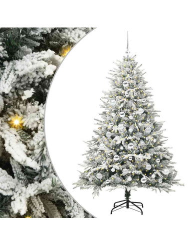 Albero di Natale artificiale preilluminato con set di palline